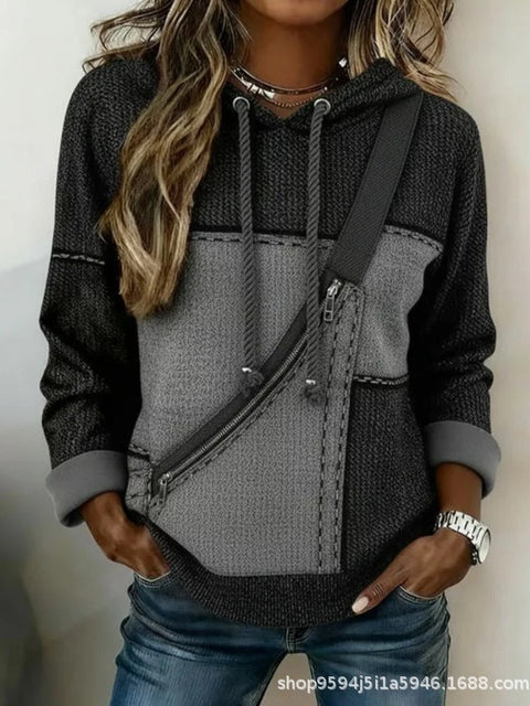 Printed Animal Pattern 3D Digital Printed Women's Hooded Long Sleeve Sweater FF303360