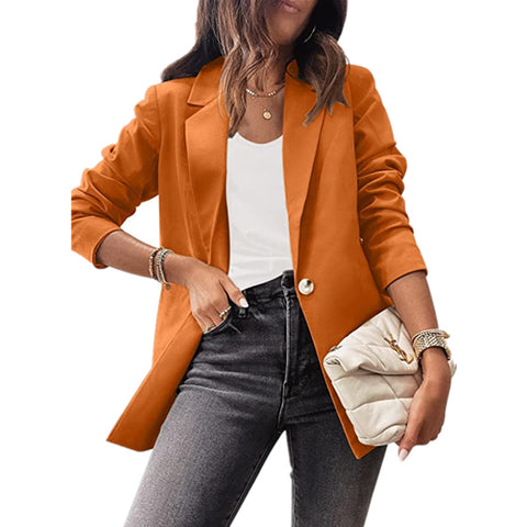 Women's solid color casual long-sleeved small suit OL temperament professional slim top m300430
