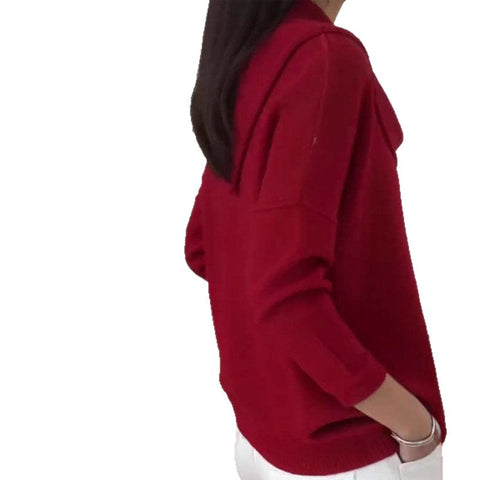 Autumn and winter new solid color long-sleeved top sweater m302155-1