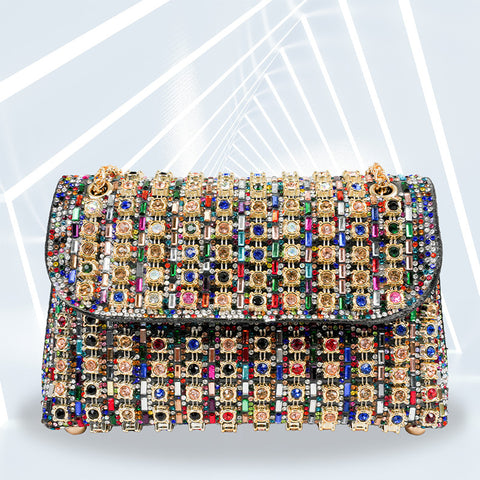 Straddling dinner bag fashion diamond clutch m3331137