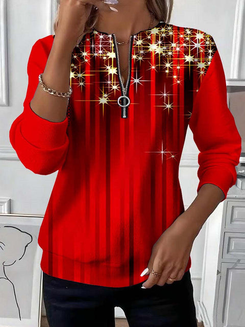 Printed sweater casual sweatshirt top m302179