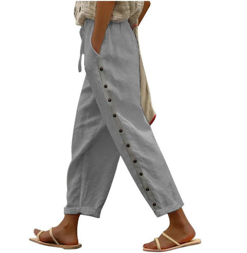 Pants elastic loose versatile casual nine-point trousers m302260