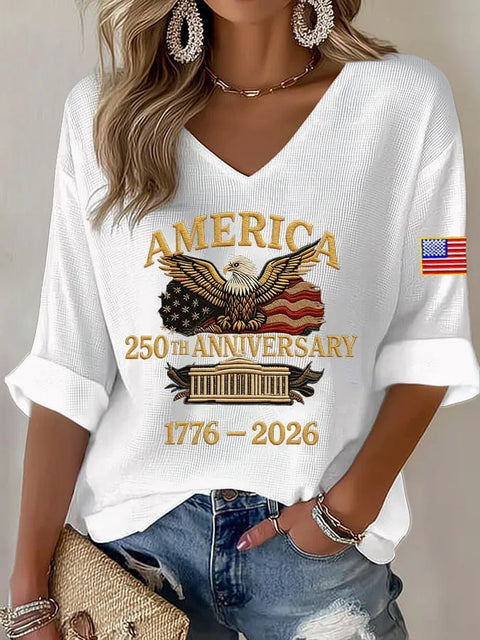 Summer V-neck short-sleeved top 3D digital printing women's casual short-sleeved m302655