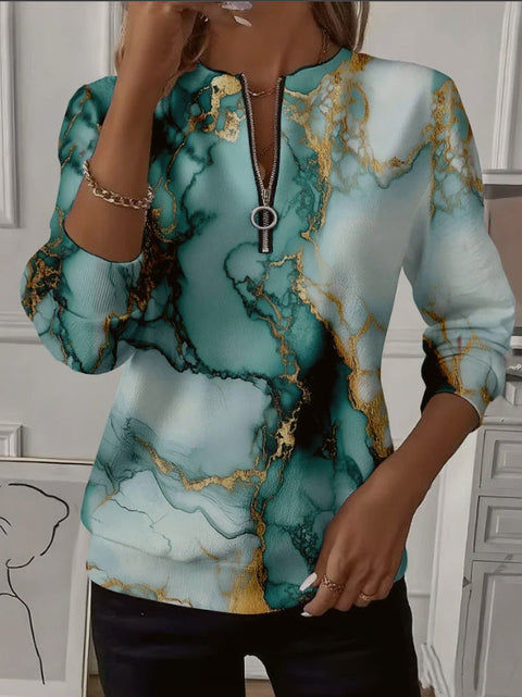 Printed shoulder sleeves long sleeves womanizer m302028