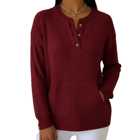 Pullover V-neck long-sleeved top women's m302268