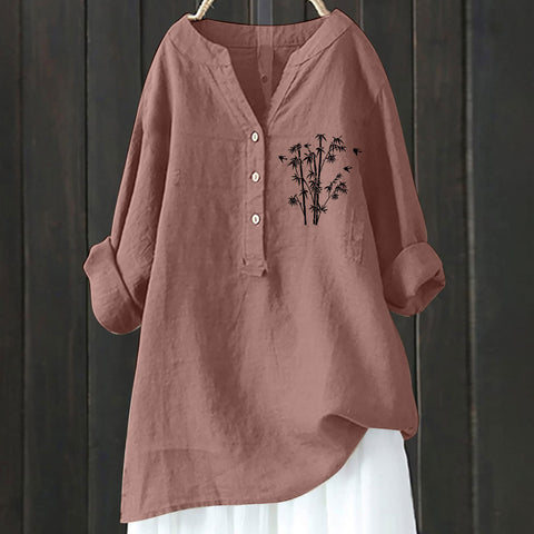 Autumn new long-sleeved comfortable printed fashion versatile shirt m301739