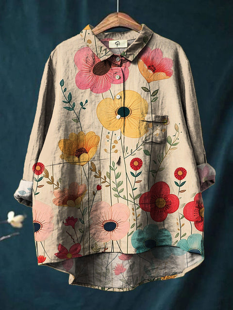 Loose printing crew neck casual large size women's T-shirt m301279
