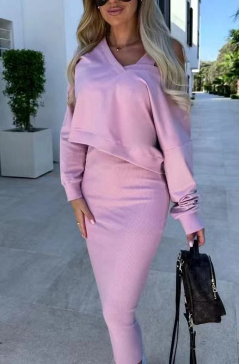 Women's vest skirt V-neck sweater knitted sweater m301313