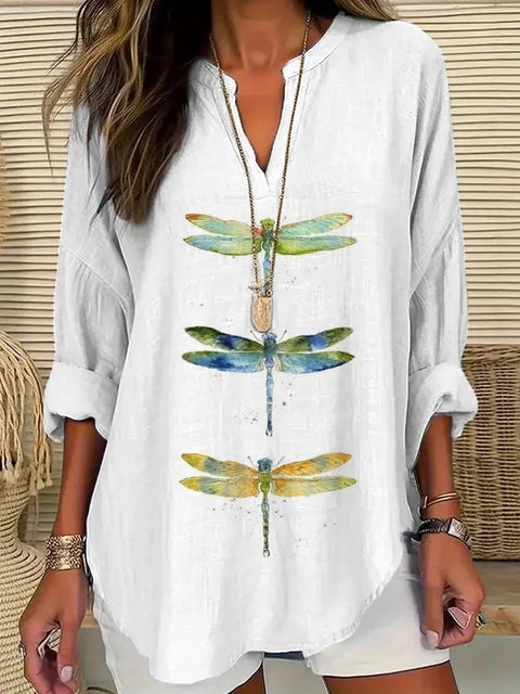 Loose printing round neck casual large size pullover women's clothing T m301359