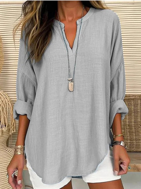 Floral simple casual temperament T-shirt long sleeve m301361-1