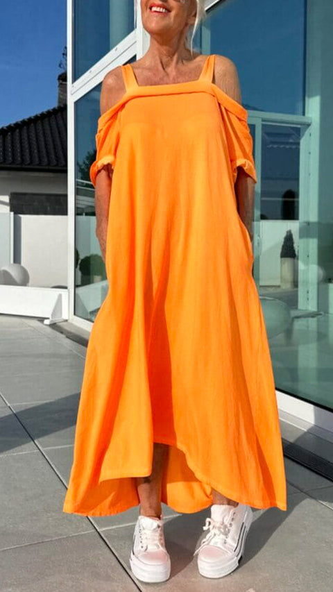 Independent Station Hot Sale Ladies Sling Loose Long Skirt Cotton m302045
