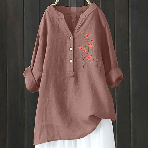 Autumn new long-sleeved comfortable printed fashion versatile shirt m301739