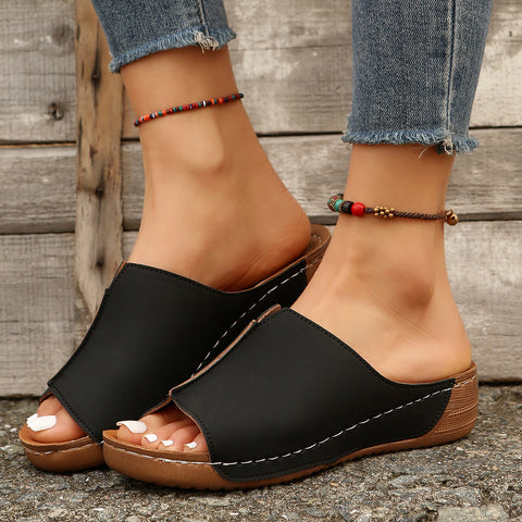 Foreign trade slope heel slippers women's thick sole sandals m3331162