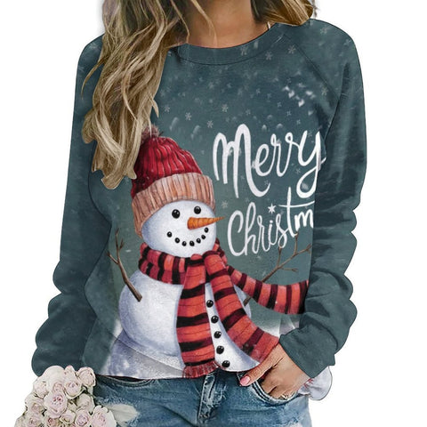 3D digital printing European and American women pullover casual urban shoulder plugs m302123