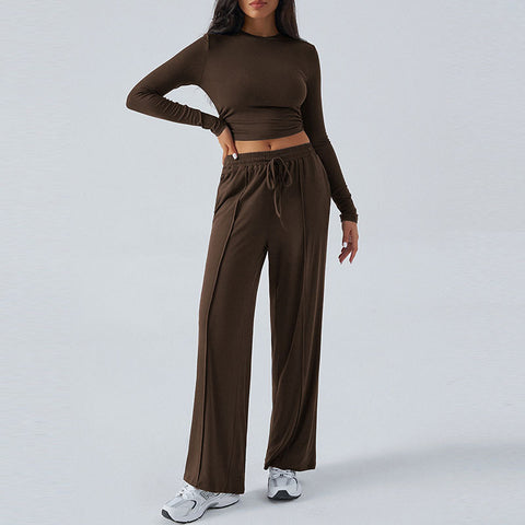long-sleeved wide-leg pants sportswear loose for multiple occasions m301806