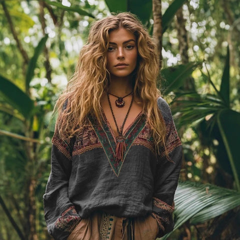 Women's independent station spring and summer hot-selling digital printing, long-sleeved T-shirt top m301742