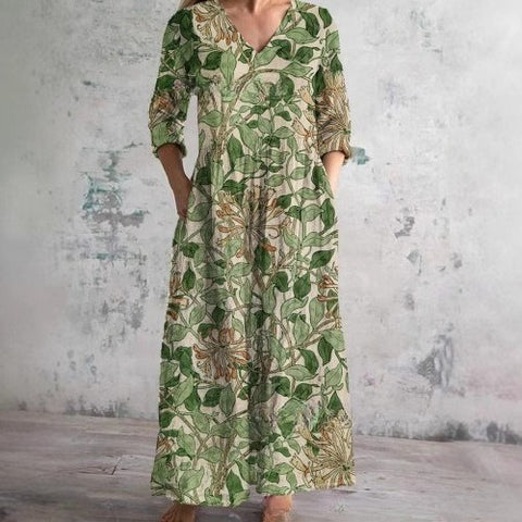 3D printing Amazon European and American summer casual loose long-sleeved dress m301729