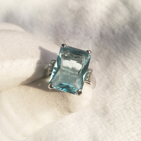 Luxury Topaz engagement ring m1915010483