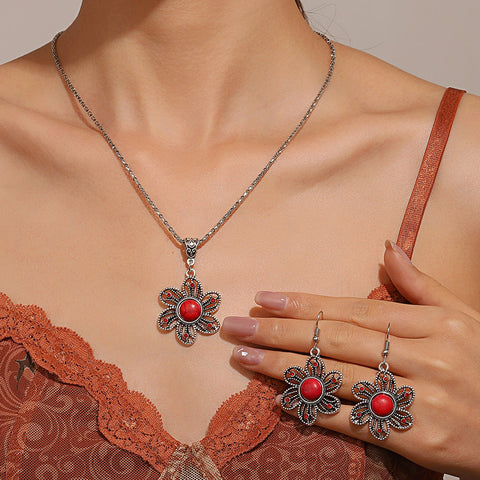 Retro Sunflower Turquoise Set m1915010646