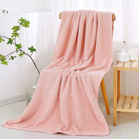 Large and thickened coral velvet pineapple absorbent bath towel m1915010550
